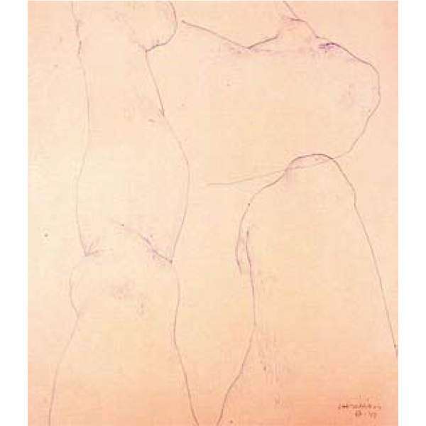 Self-portrait of his knees