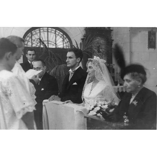 Chillida and Pilar Belzunce's wedding on 28 July 1950