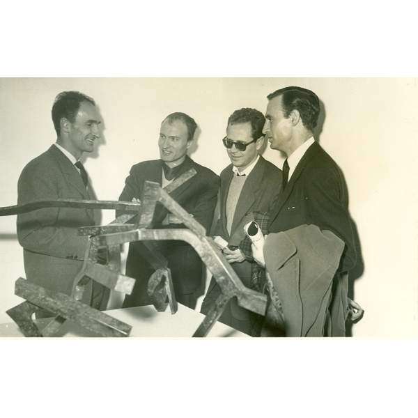 Chillida with Manolo Millares and Martin Chirino in Madrid