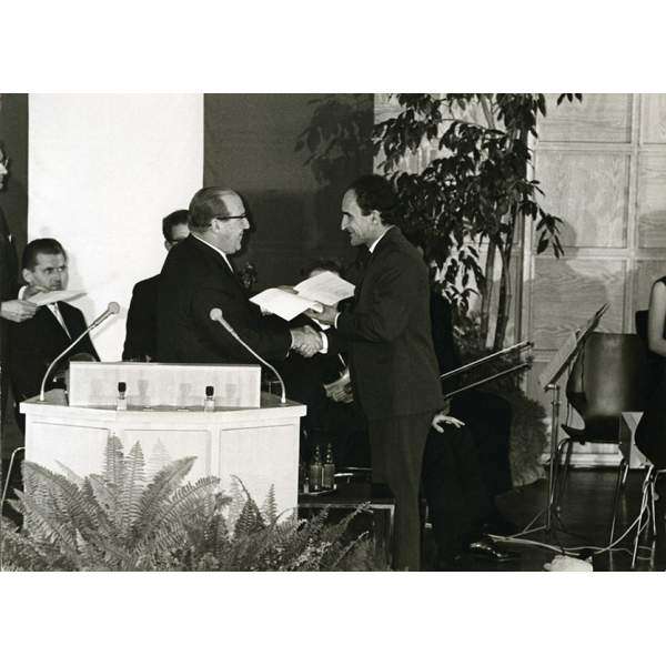 During the ceremony of Der Große Kunstpreis des Landes Nordrhein-Westfalen