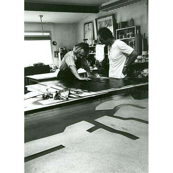 At Robert and Lydie Dutrou's engraving studio, Saint-Paul-de-Vence