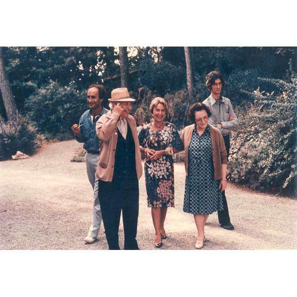 Chillida, Marc Chagall, Pilar y Marguerite Maeght en  Saint-Paul-de-Vence