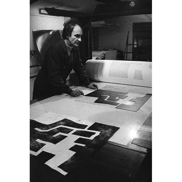 Printing Ahoska II at Robert and Lydie Dutrou's engraving studio, Saint-Paul-de-Vence