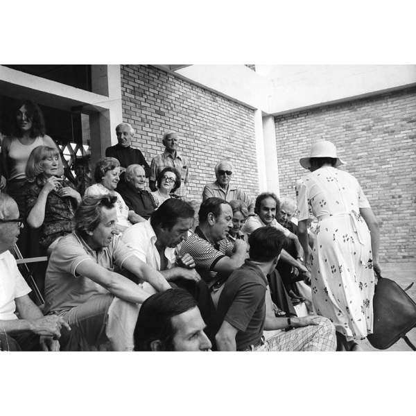 Group photo of the attendees at the X Anniversary of the Fondation Maeght, Saint-Paul-de-Vence