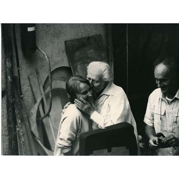 Pilar, Aimé Maeght, and Chillida at the Fondation Maeght, Saint-Paul-de-Vence