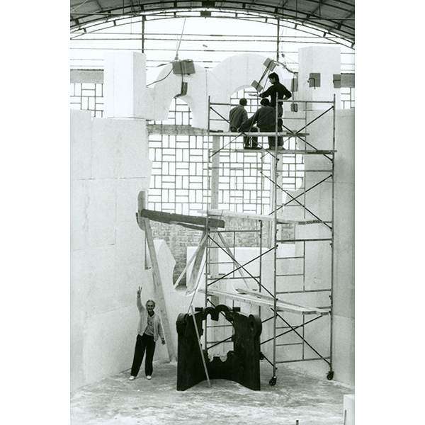 Construction of Gure aitaren etxea [Our Father's House] in Guernica