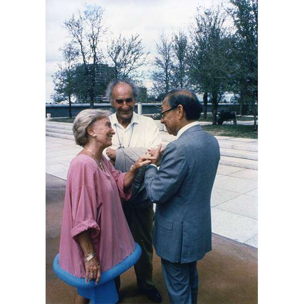 Pilar, Chillida, and the architect Ieoh Ming Pei in Dallas