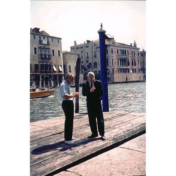 With Tomás Llorens in Venice