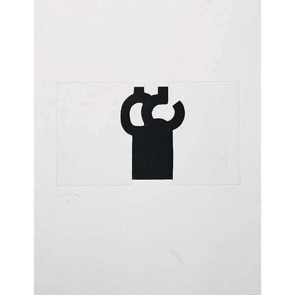 One of Chillida's etchings in Le Miracle du Feu, by Yves Bonnefoy. Paris: F. Benichou, 1986